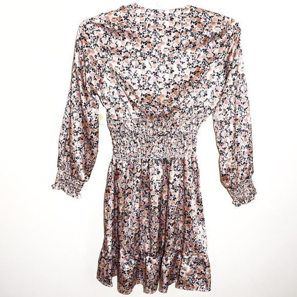 NWT Anthropologie Fig & Flower Floral Satin Dress - Picture 5 of 7